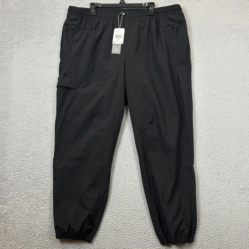 NEW Adidas Pants Men 2XL ZNE Pants WV Black Cargo Joggers Athletic Stretch Waist